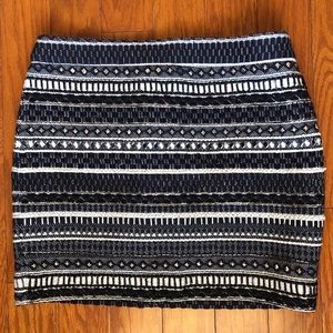 Mango MNG tweed beaded skirt